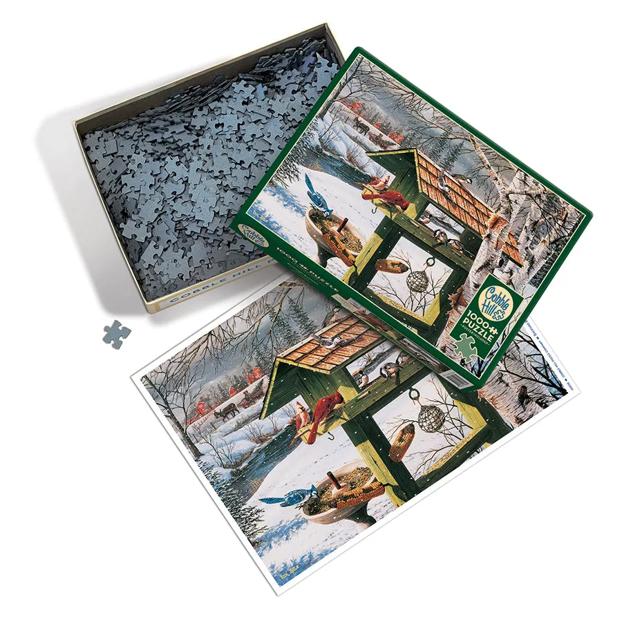Cobble Hill Backyard Banquet puzzle 1000 piese păsări