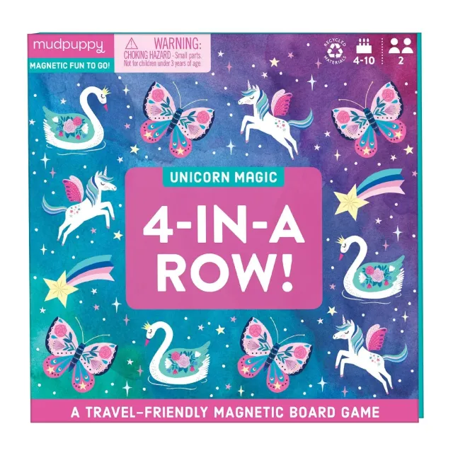 Mudpuppy Unicorn Magic joc magnetic 4 in linie 2 jucatori