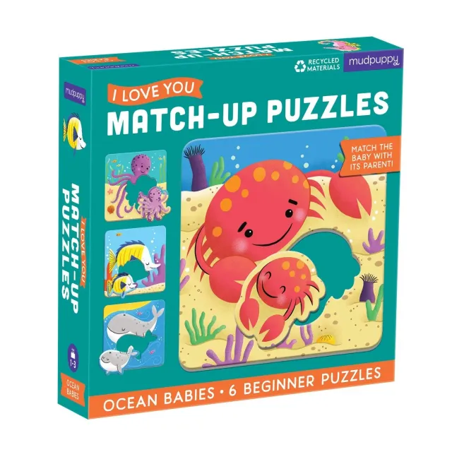 Mudpuppy Ocean Babies puzzle potrivire 6 piese 1-3 ani