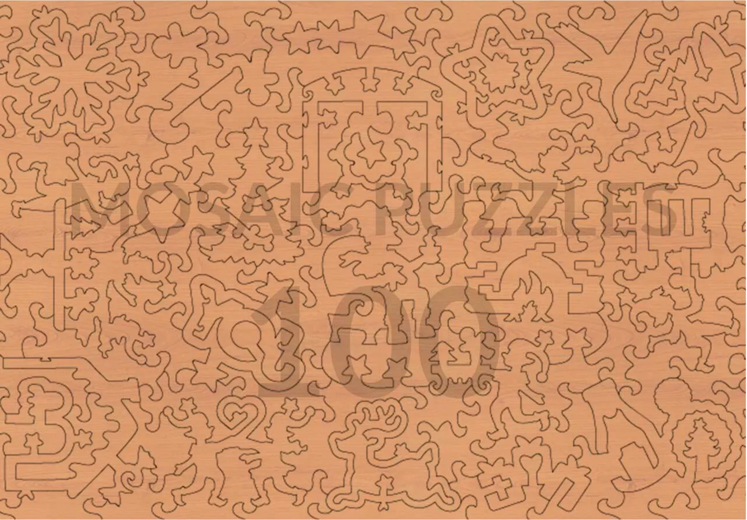 Mosaic Puzzles Festive Cookies puzzle lemn 100 piese craciun