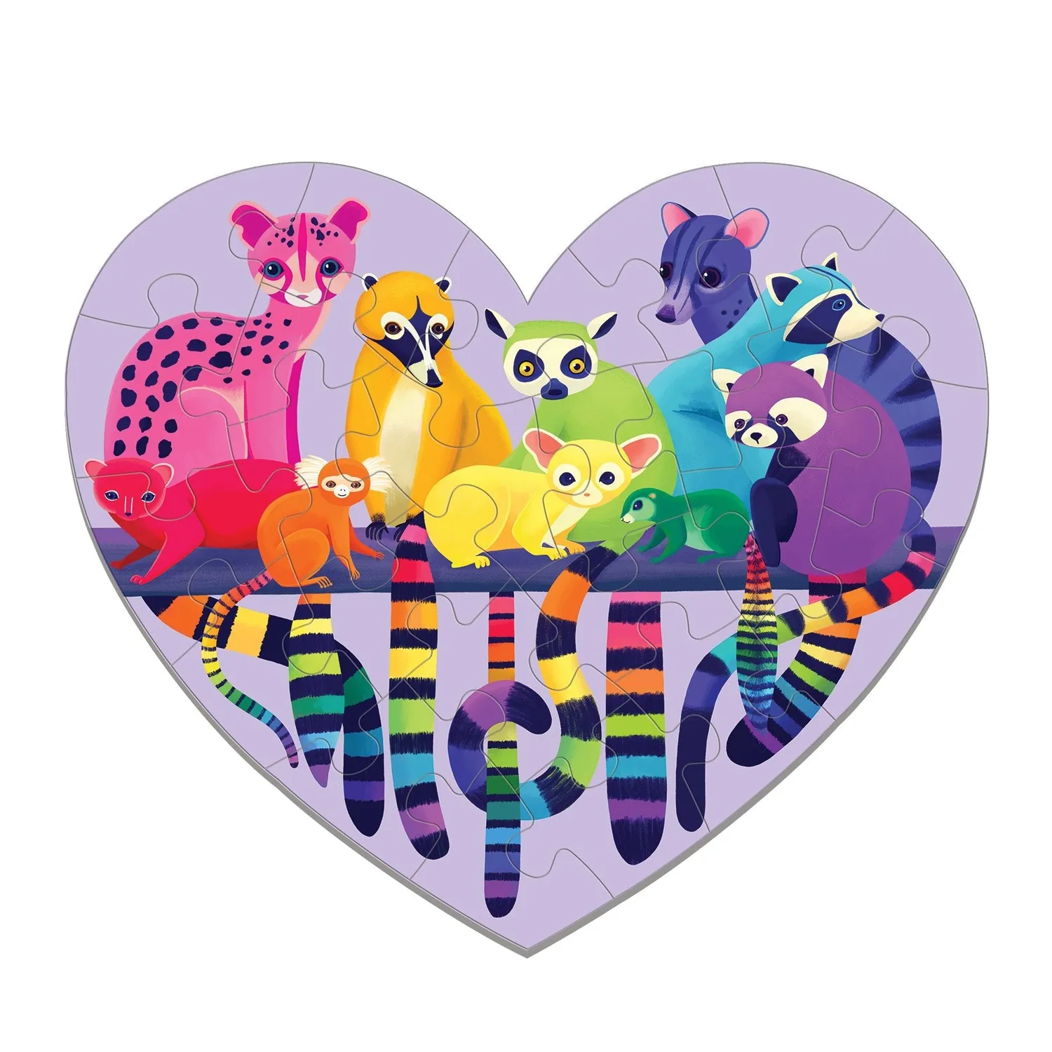 Mudpuppy Love in the Wild mini puzzle 24 piese inima