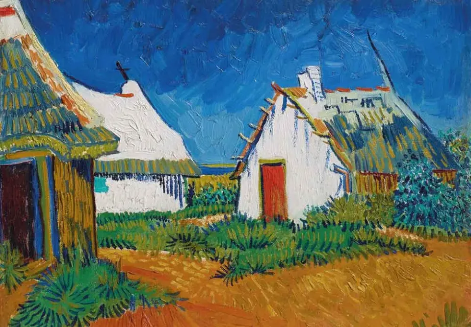 Mosaic Puzzles Three White Cottages puzzle lemn 500 piese Van Gogh