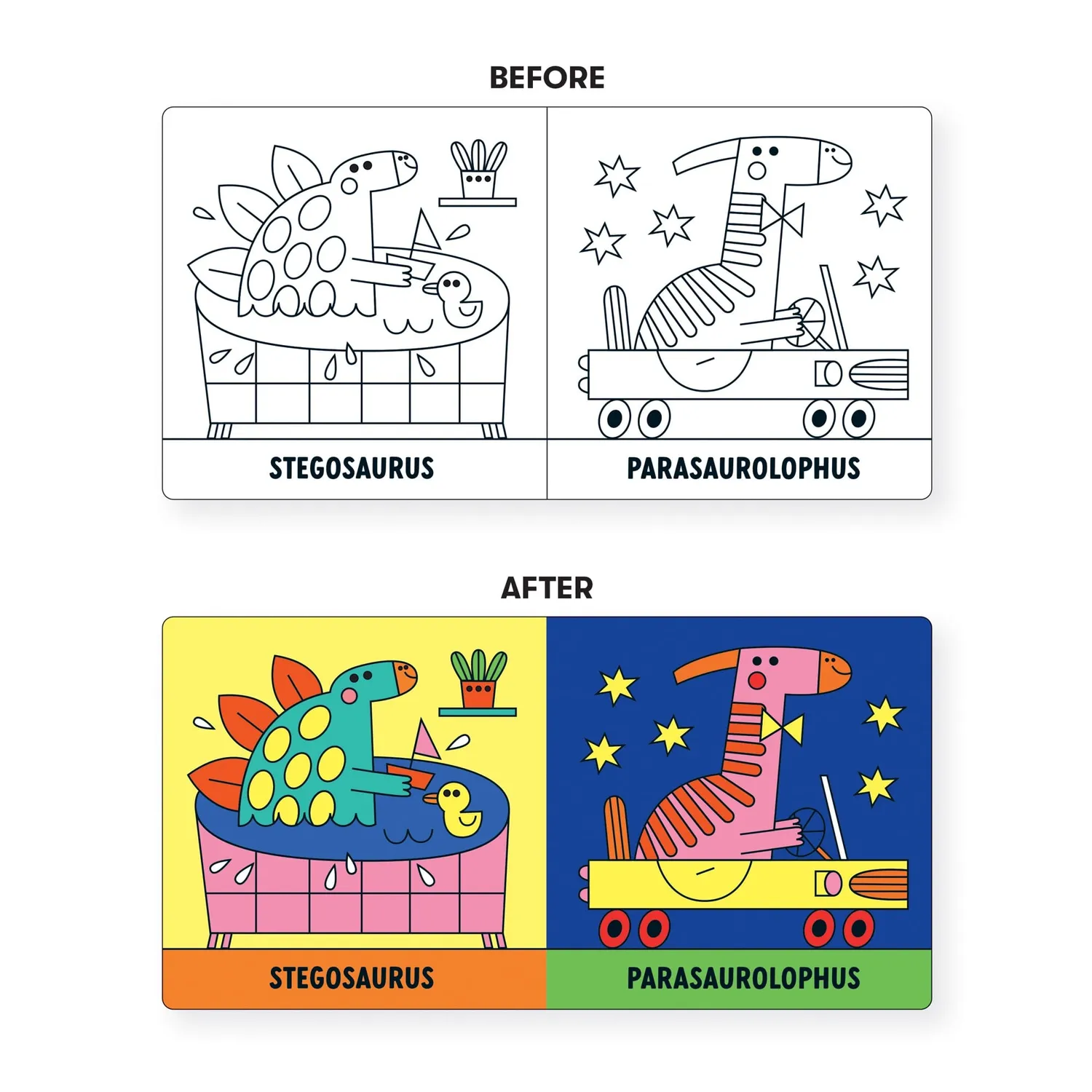 Mudpuppy Rub-a-Dub Dinos! carte de baie magica