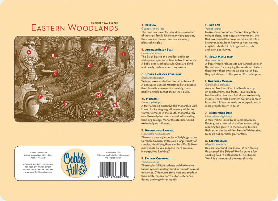 Cobble Hill Eastern Woodlands puzzle tava 35 piese copii