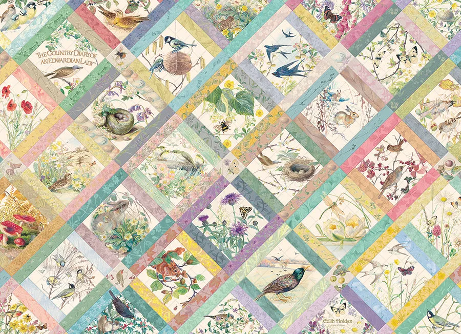 Cobble Hill Country Diary Quilt puzzle 1000 piese flori