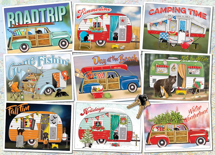 Cobble Hill Hitting the Road puzzle 1000 piese călătorie
