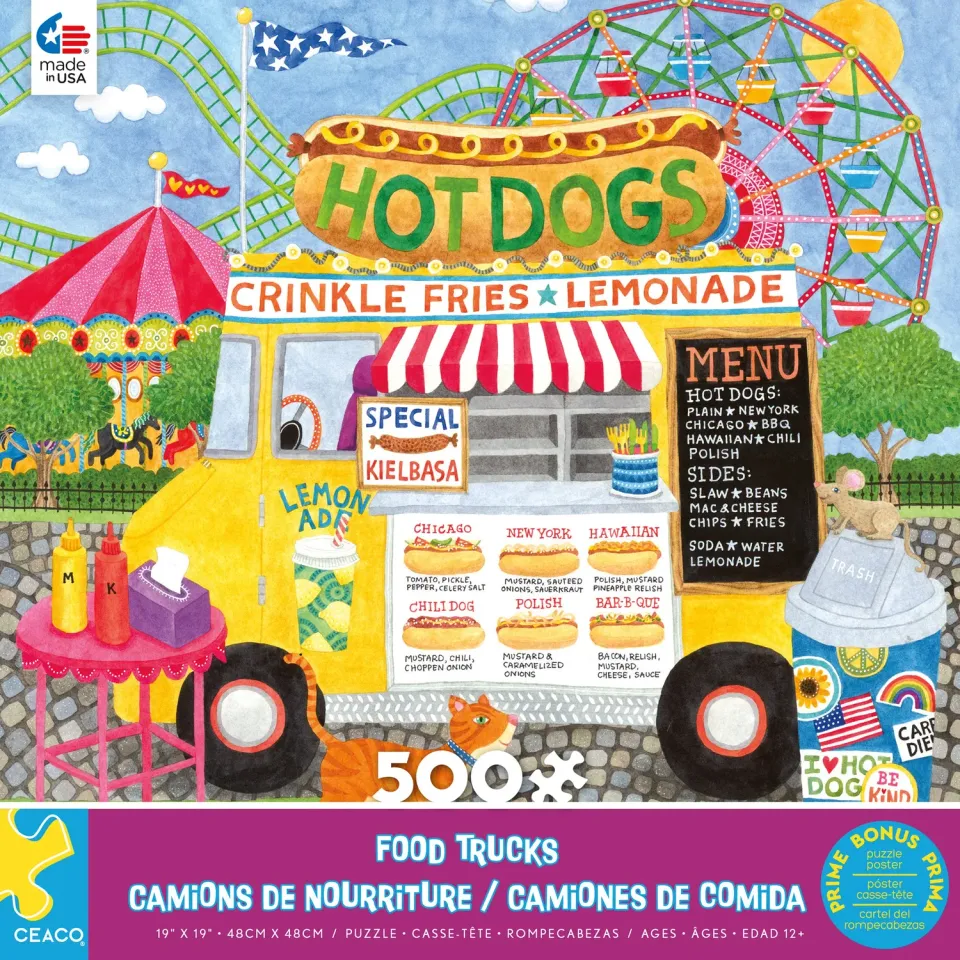 Ceaco Food Trucks Hot Dog puzzle 500 piese