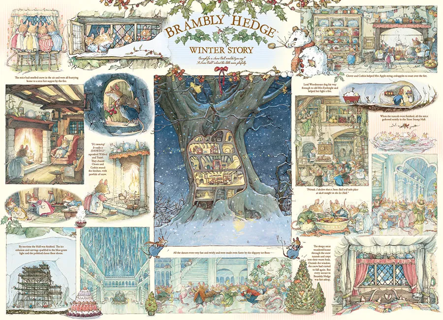 Cobble Hill Brambly Hedge Winter Story puzzle 1000 piese iarnă