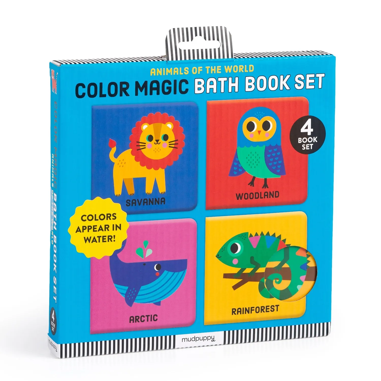 Mudpuppy Color Magic Animals of the World cărți baie 4 buc