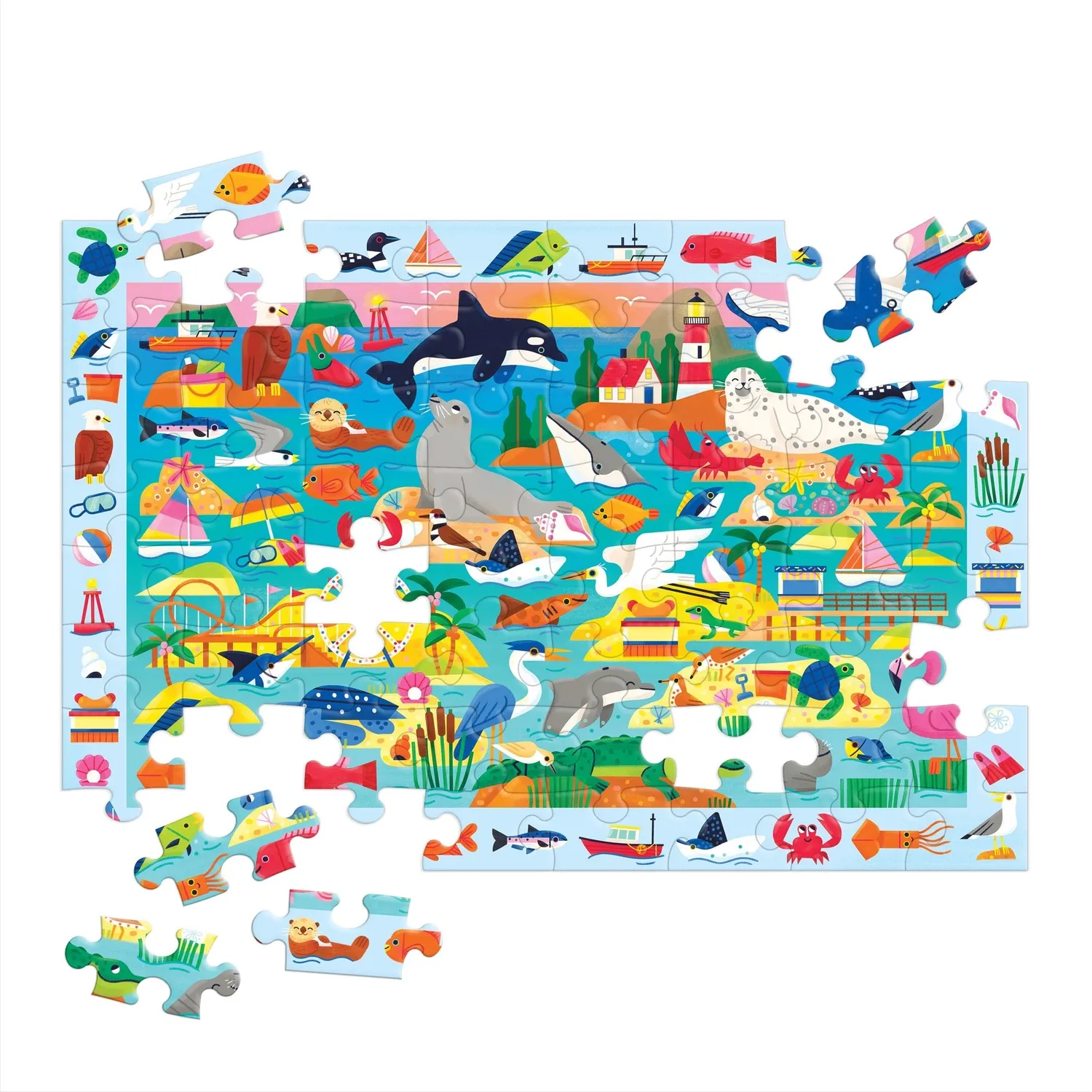 Mudpuppy At the Seaside puzzle căutare 64 piese