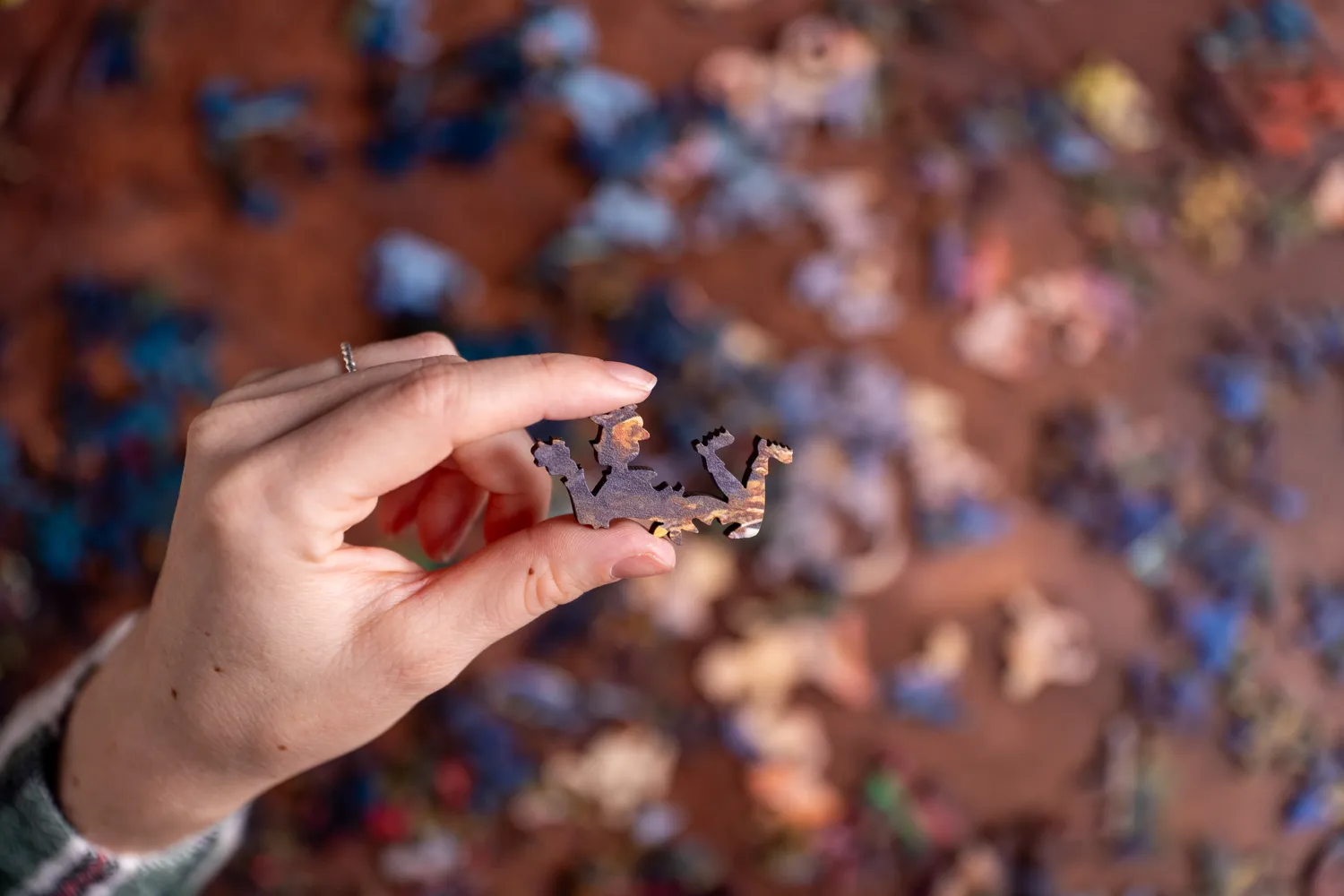 Mosaic Puzzles Casting by the Campfire puzzle lemn 500 piese pescuit