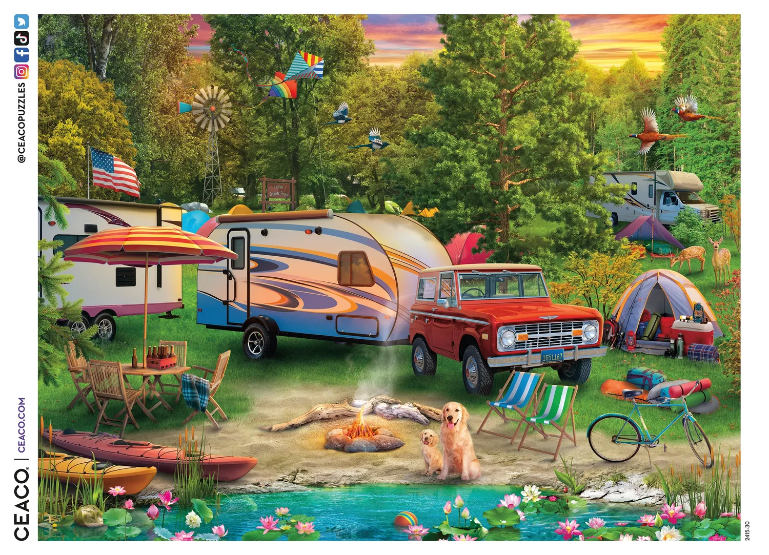 Ceaco Lakeside Camping puzzle 500 piese camping