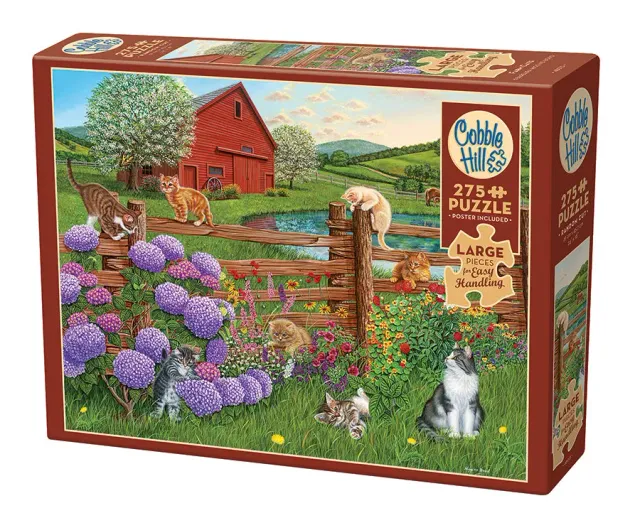 Cobble Hill Farm Cats puzzle 275 piese pisici