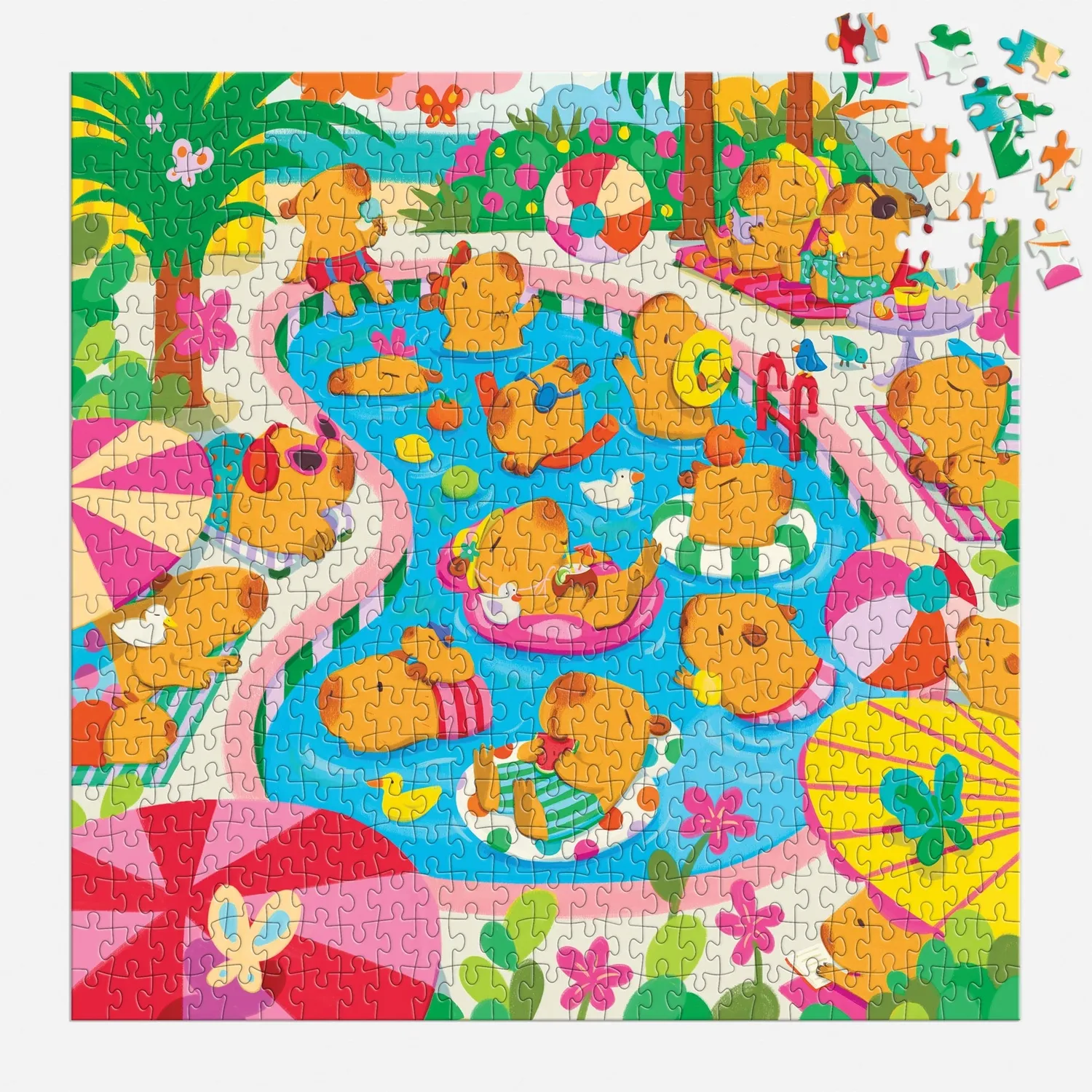 Mudpuppy Capybara Pool Day puzzle 500 piese 51x51 cm