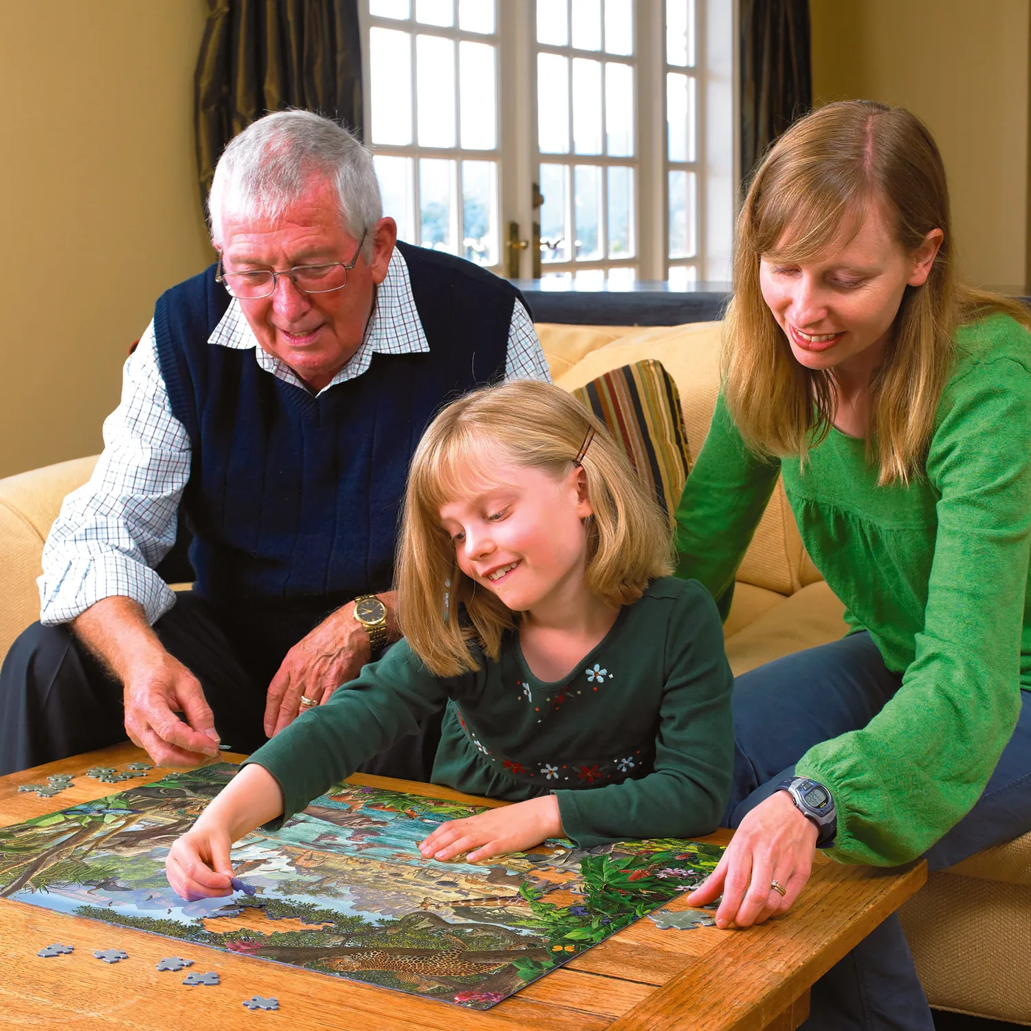 Cobble Hill Family River of Life puzzle 350 piese jungla