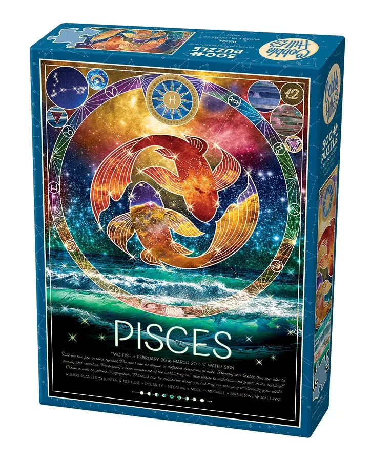Cobble Hill Pisces puzzle 500 piese zodia Pesti