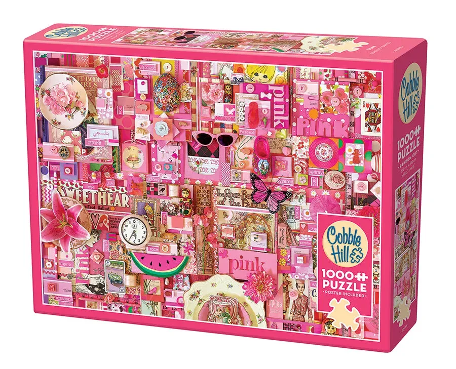 Cobble Hill Pink puzzle 1000 piese roz colaj