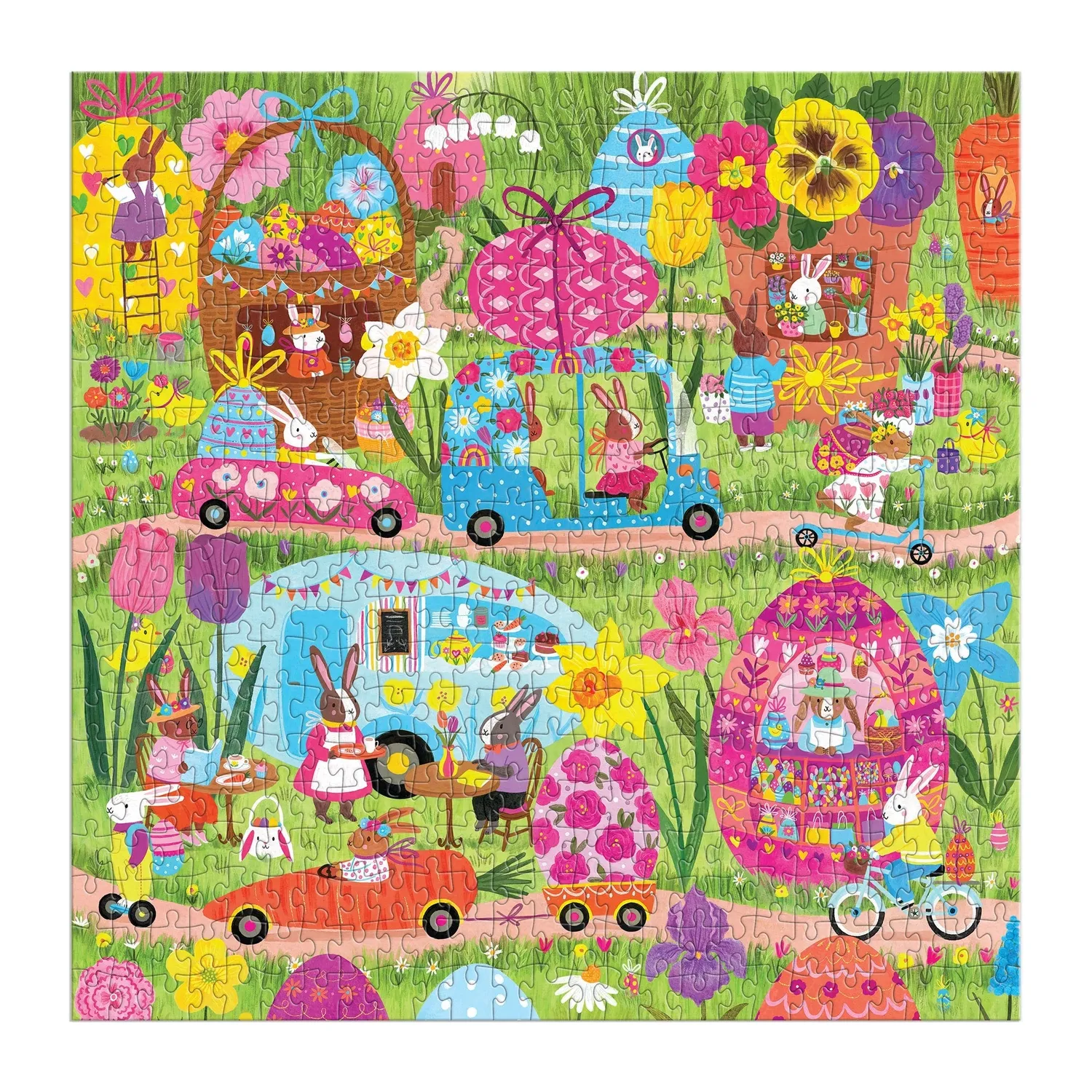 Mudpuppy Hoppin Around 500 puzzle 500 piese iepurasi