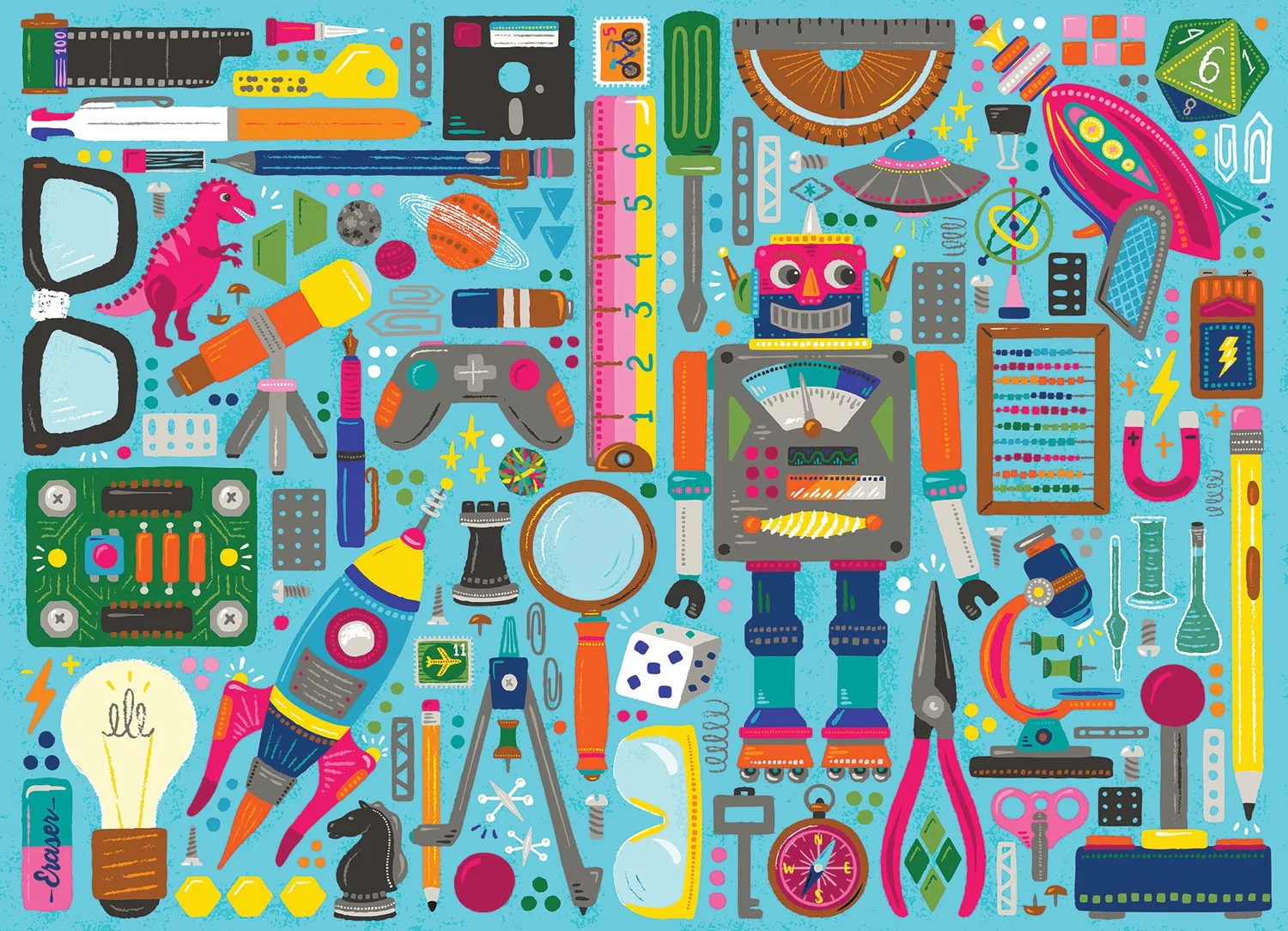 Cobble Hill Nerdy Junk Drawer puzzle 350 piese Family