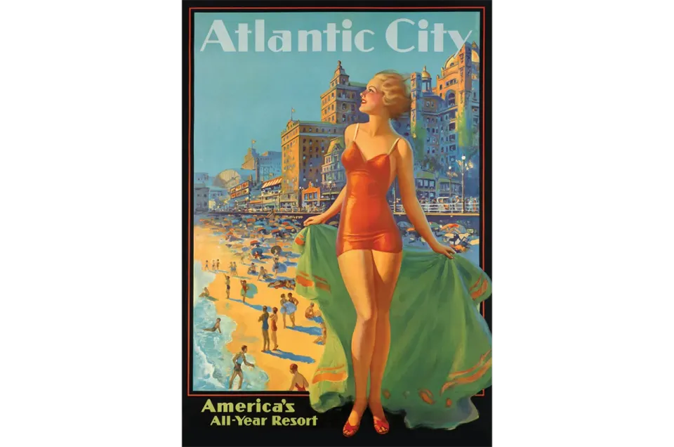 Mosaic Puzzles Atlantic City puzzle lemn 1000 piese poster