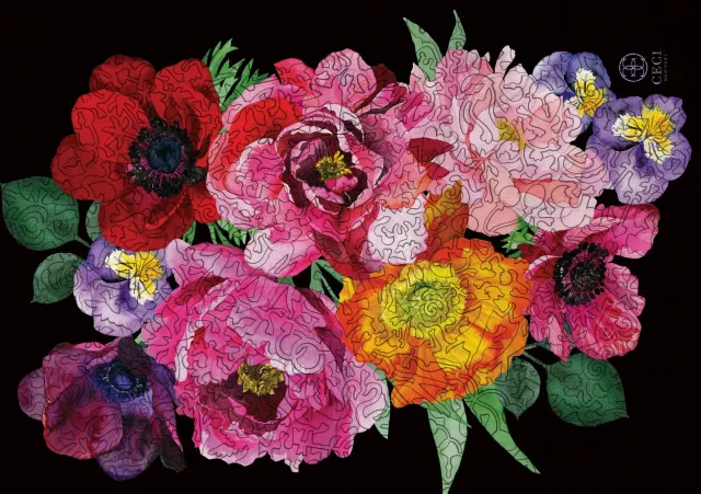 Mosaic Puzzles Jordyn Bouquet puzzle lemn 500 piese buchet