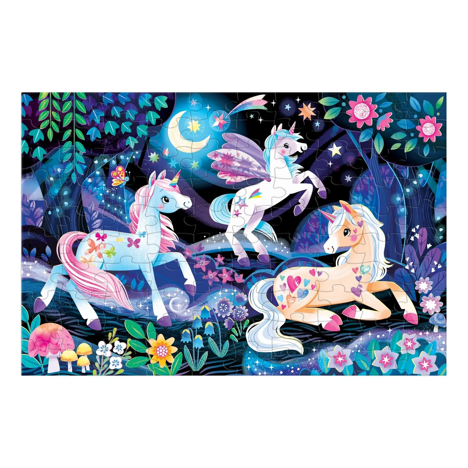 Mudpuppy Unicorn Dreams 100 puzzle 100 piese fosforescent