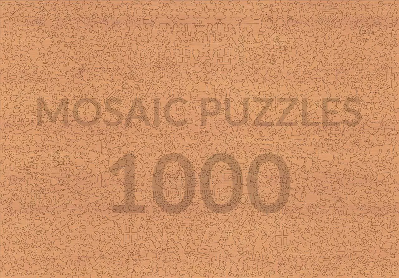 Mosaic Puzzles Wintry Town puzzle lemn 500 piese Crăciun