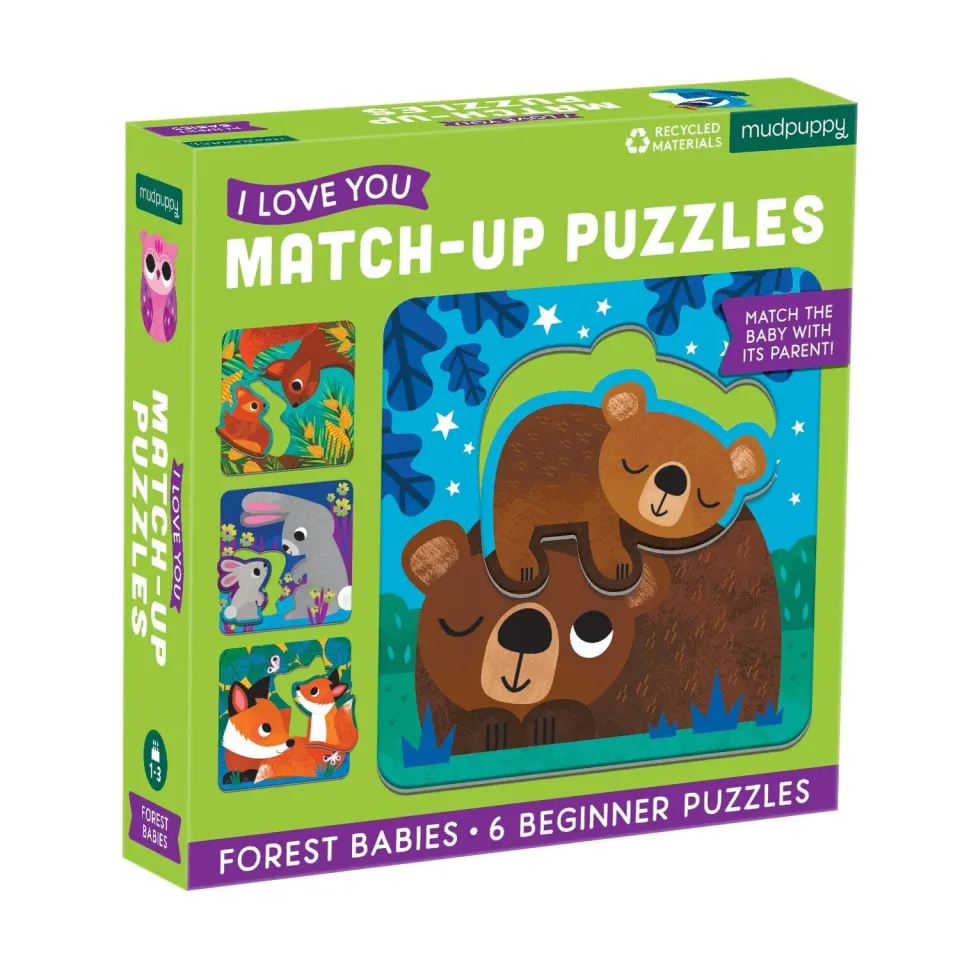 Mudpuppy Forest Babies puzzle asortare 6 planse