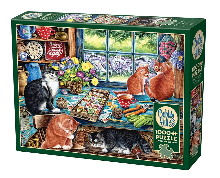 Cobble Hill Cats Retreat puzzle 1000 piese pisici