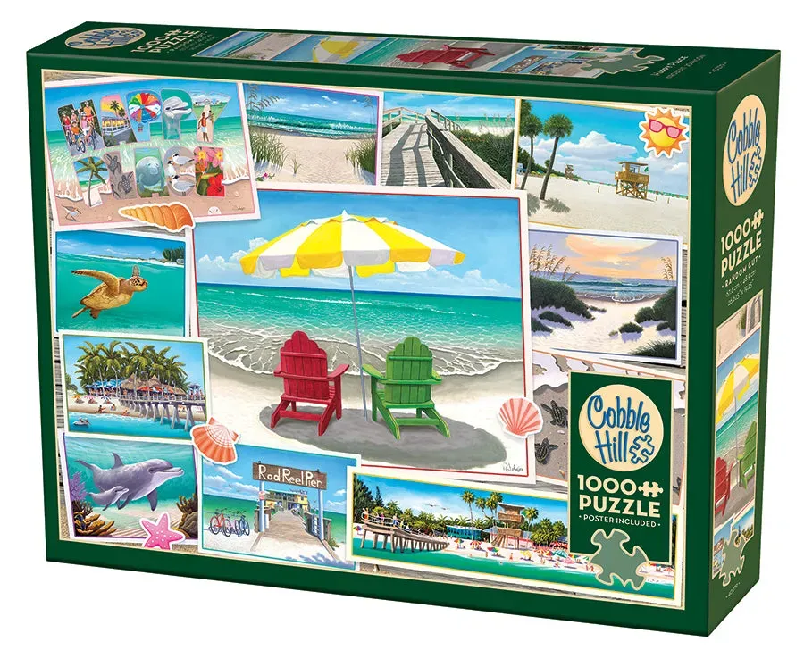 Cobble Hill Happy Place puzzle 1000 piese plaja