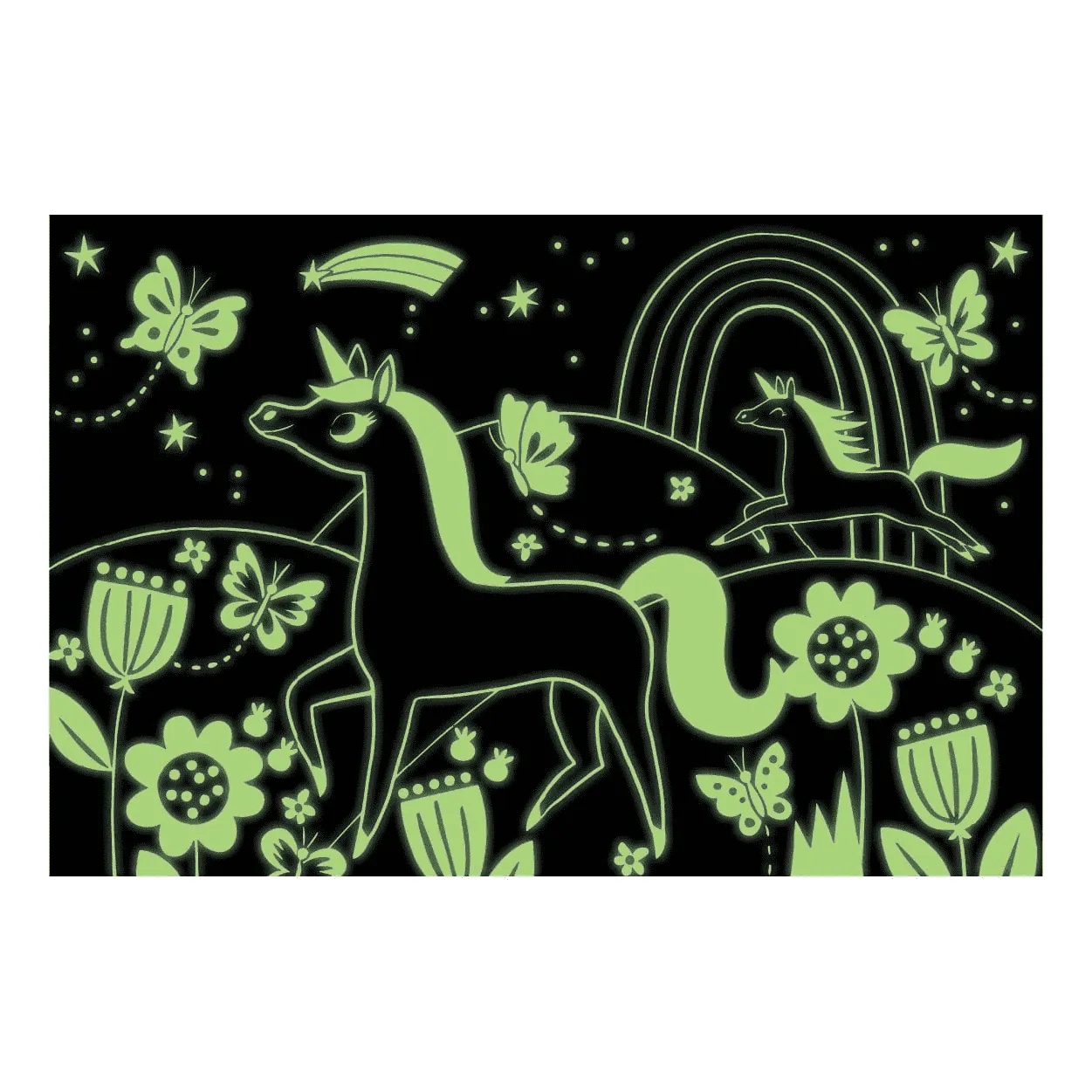 Mudpuppy Unicorn puzzle 100 piese fosforescent 46x30 cm