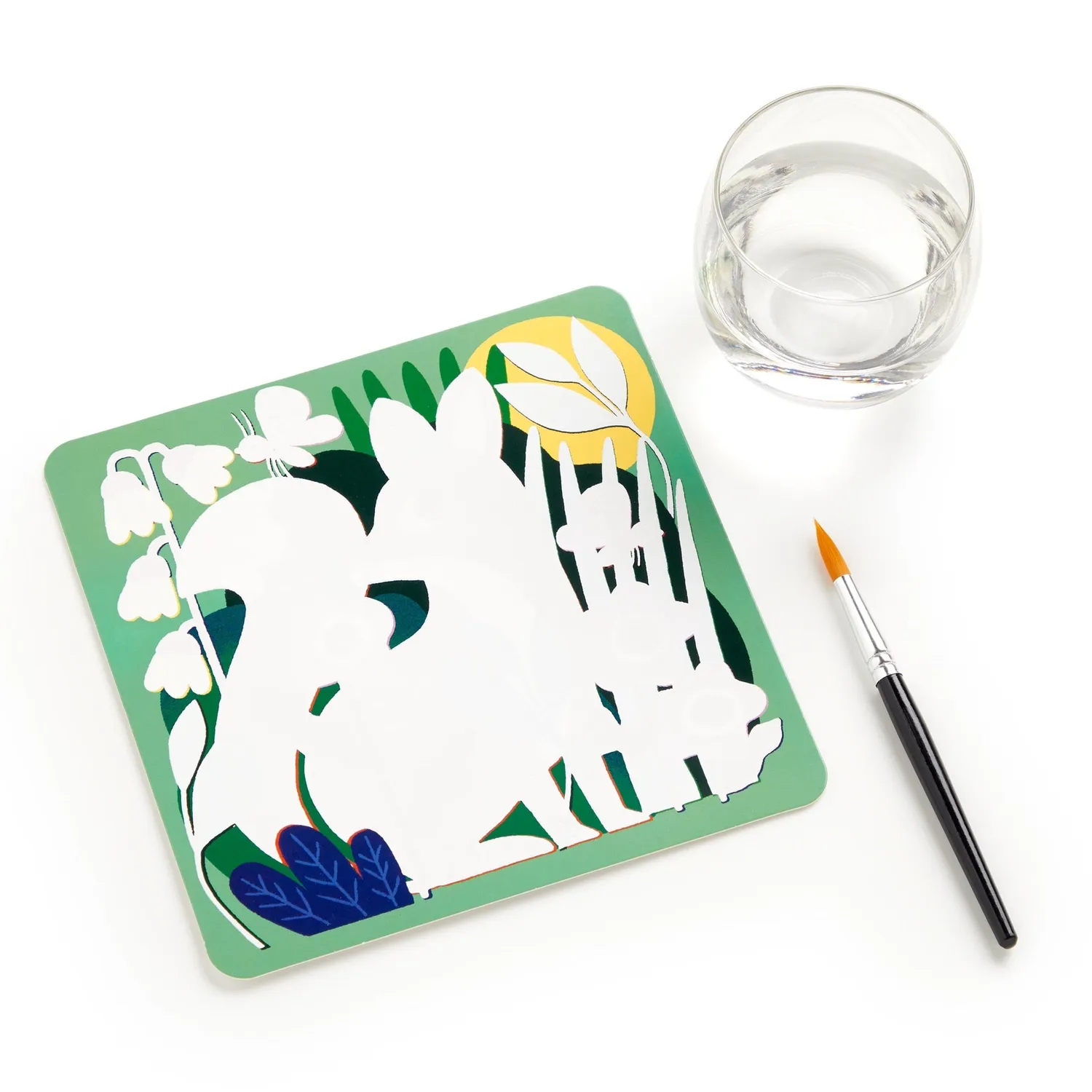 Mudpuppy Woodland Friends Kit pictură cu apă 6 planșe
