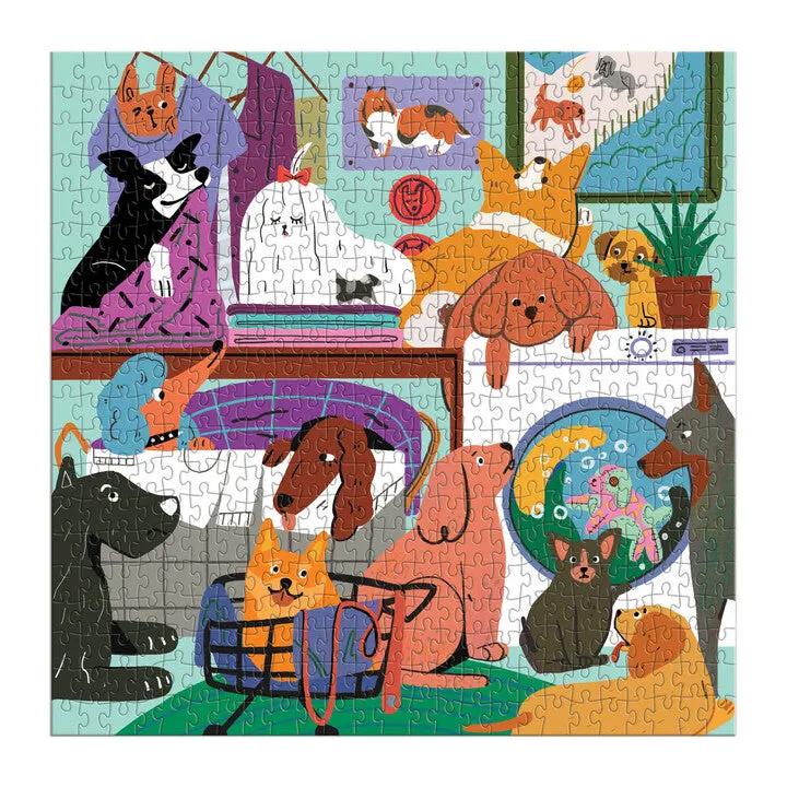 Galison Laundry Dogs puzzle 500 piese 50,8x50,8 cm
