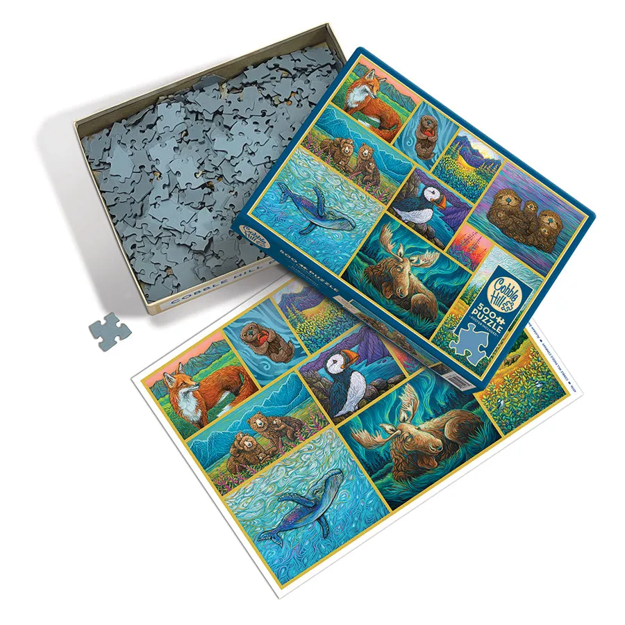 Cobble Hill Alaskan Animals puzzle 500 piese animale