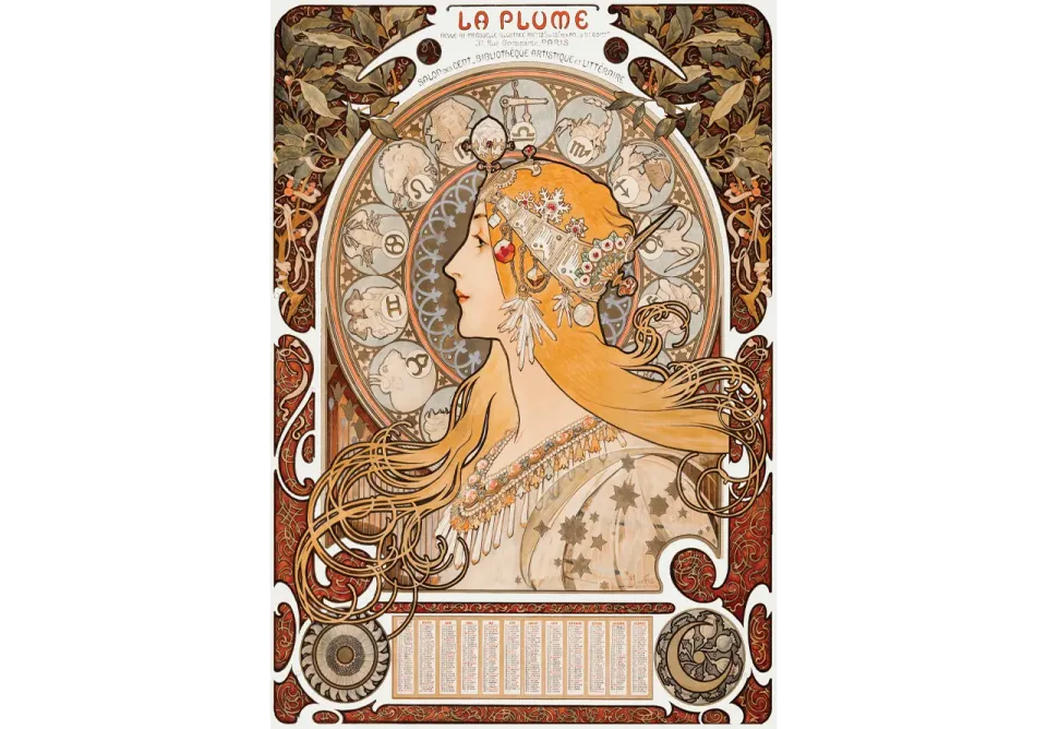 Mosaic Puzzles Zodiaque Mucha puzzle lemn 500 piese art nouveau