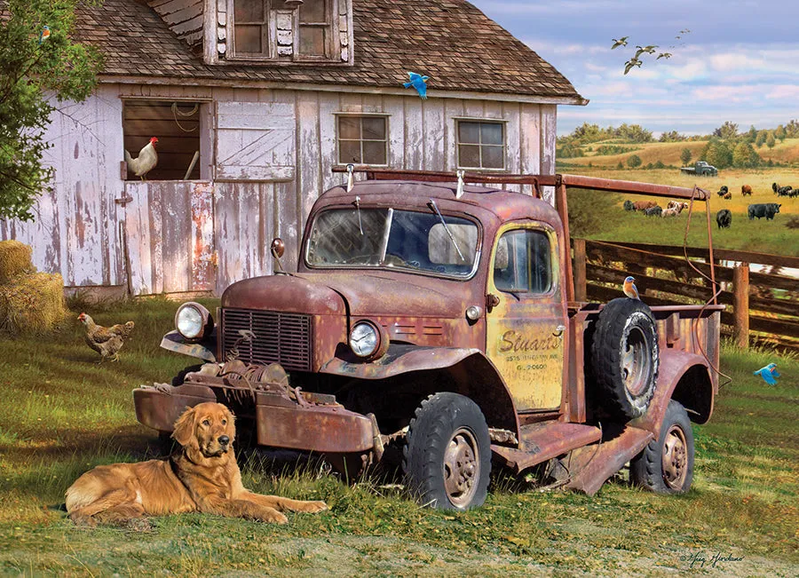 Cobble Hill Summer Truck puzzle 1000 piese vintage