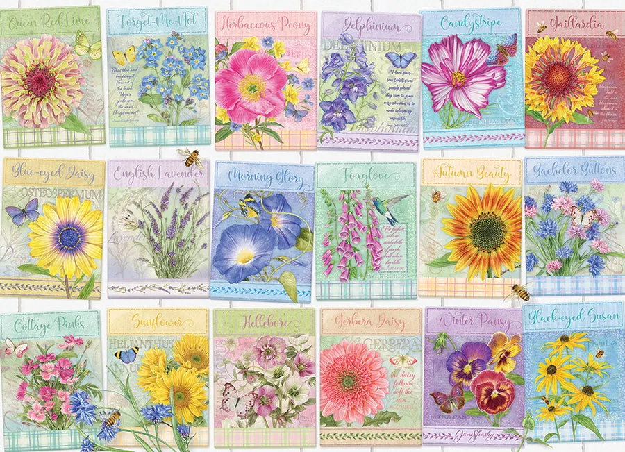 Cobble Hill Seed Packets puzzle 500 piese flori