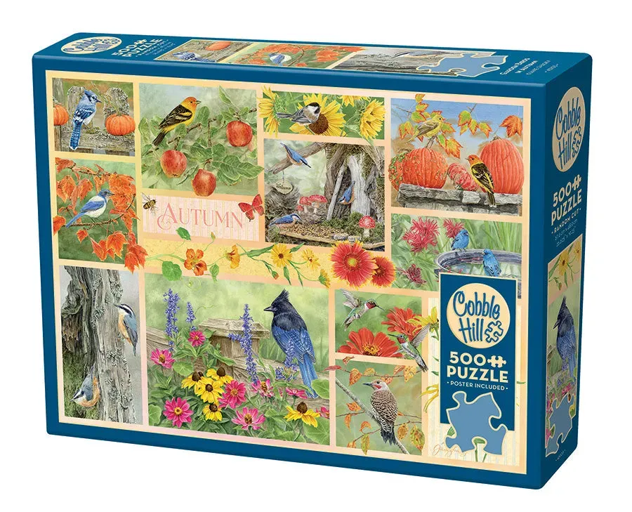 Cobble Hill Garden Birds in Autumn puzzle 500 piese toamnă