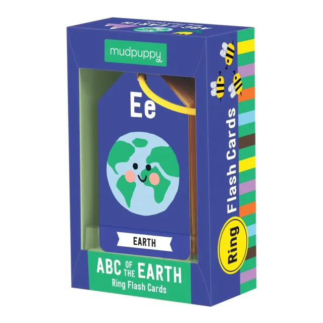 Mudpuppy ABCs of the Earth carduri alfabet 26 buc cu inel