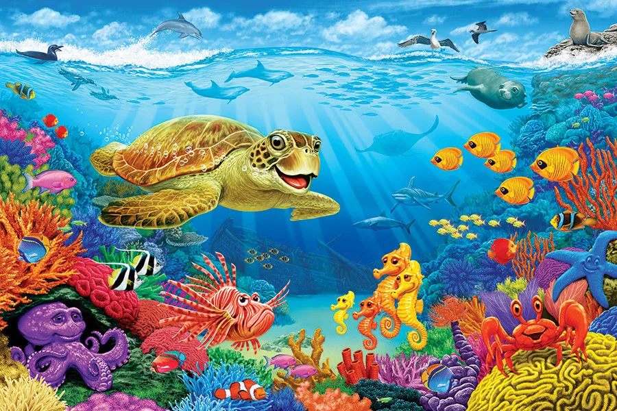 Cobble Hill Ocean Reef puzzle podea 35 piese copii