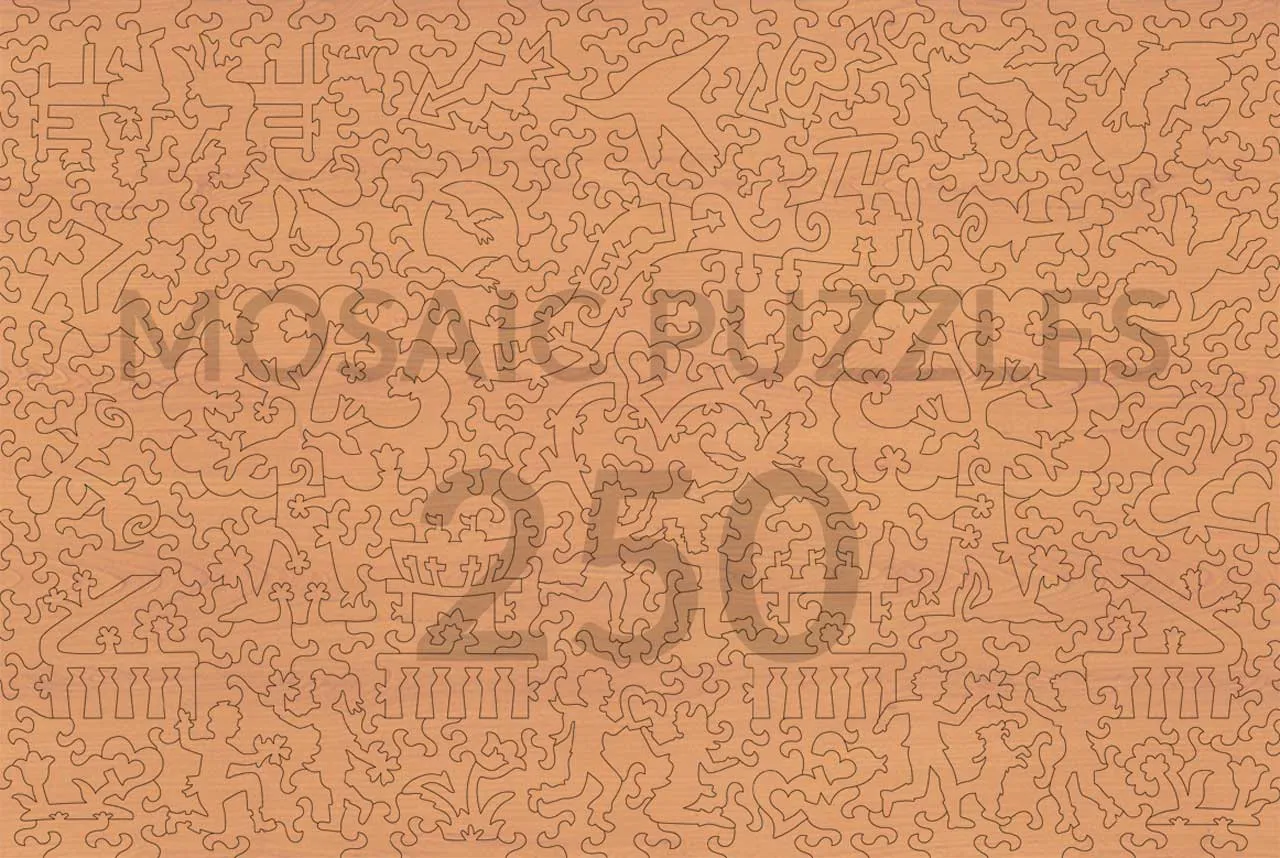 Mosaic Puzzles A Feast for Two puzzle lemn 500 piese romantic