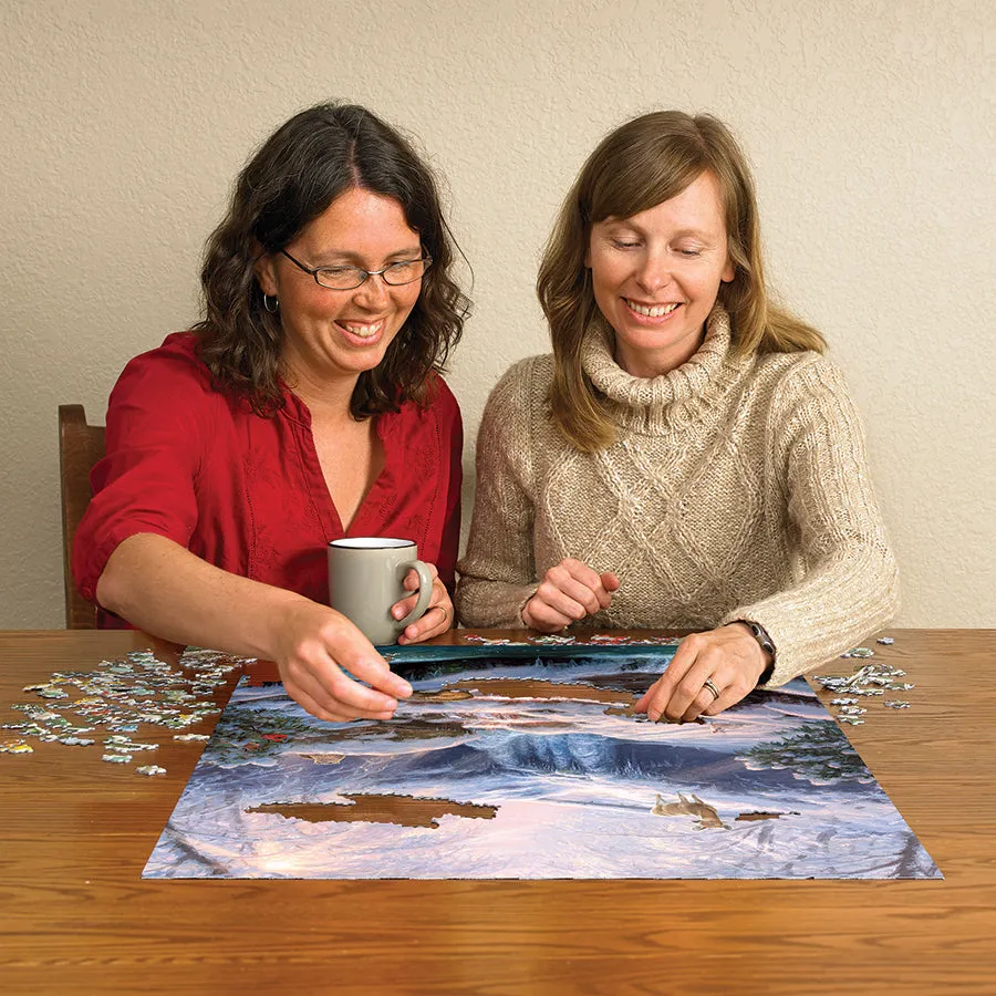 Cobble Hill Mystic Falls in Winter puzzle 1000 piese iarna