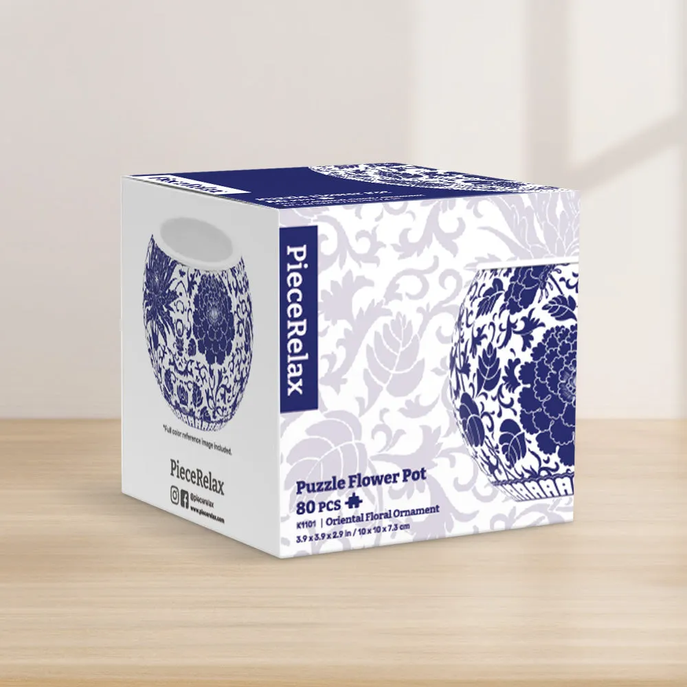PieceRelax Puzzle Planter Oriental Floral Ornament K1101 ghiveci