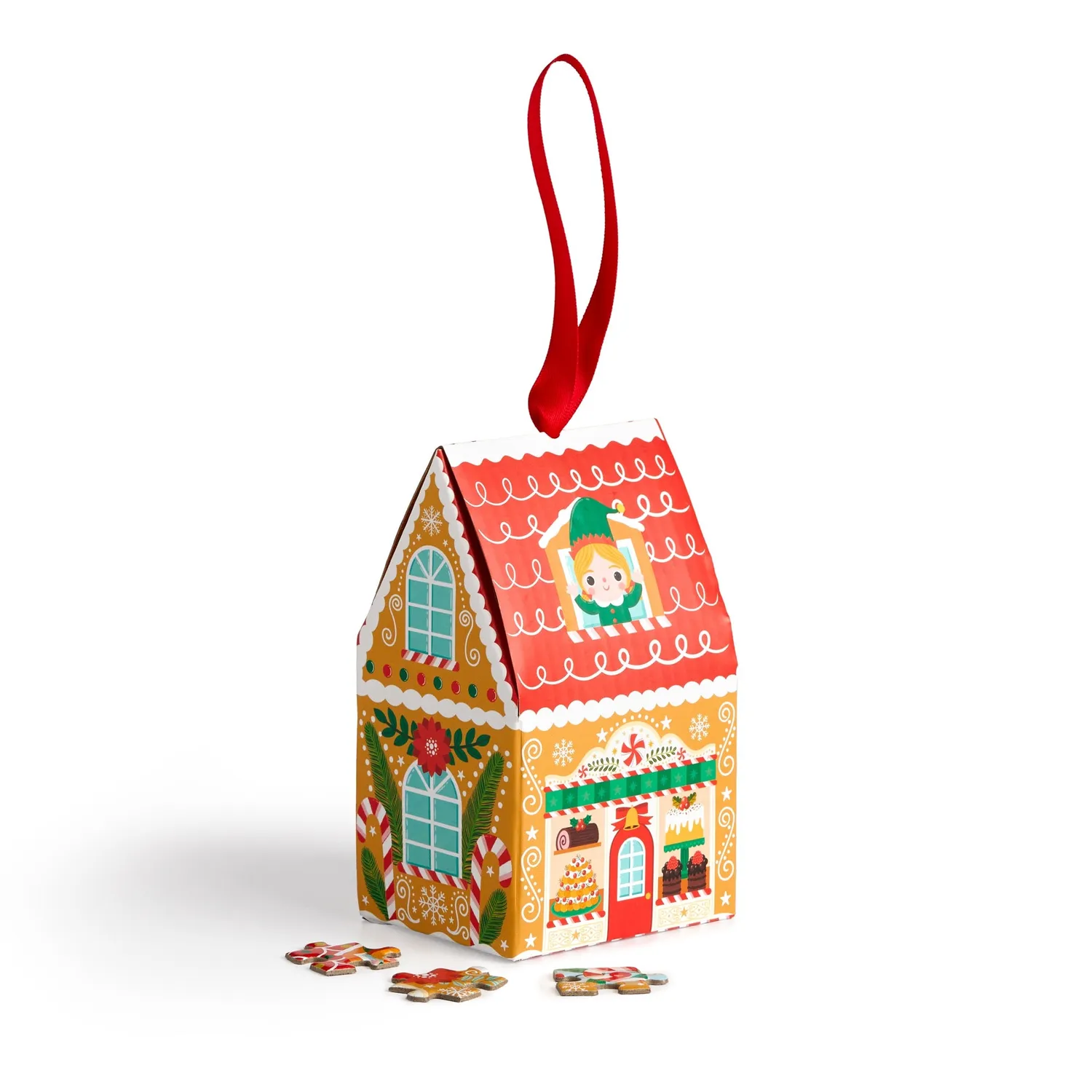 Mudpuppy Santa's Bakery ornament puzzle 48 piese