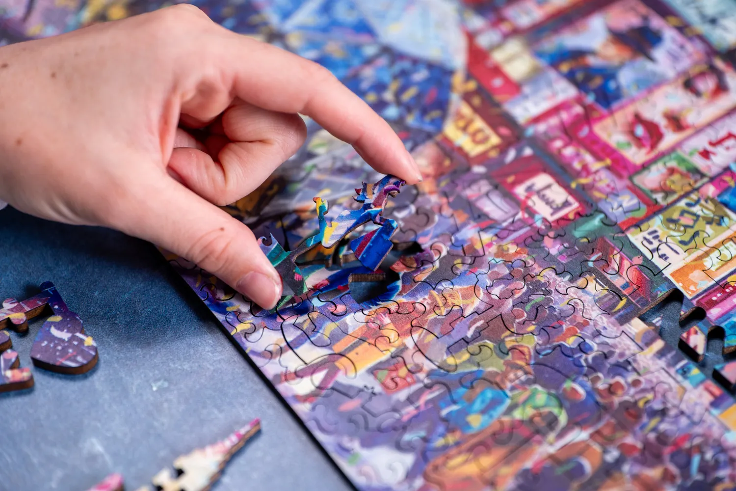 Mosaic Puzzles New Year's Eve in Times Square puzzle 1000 piese lumini