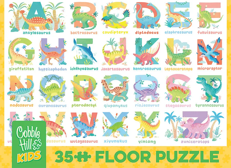 Cobble Hill Dinosaur Alphabet puzzle podea 35 piese dinozauri