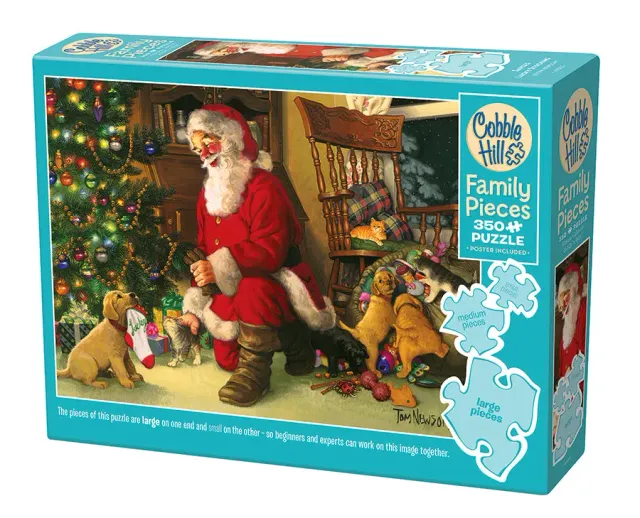 Cobble Hill Santa's Lucky Stocking puzzle familie 350 piese