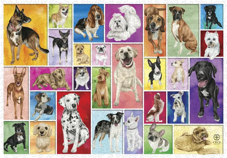 Mosaic Puzzles Dog Days puzzle 50 piese copii colorat