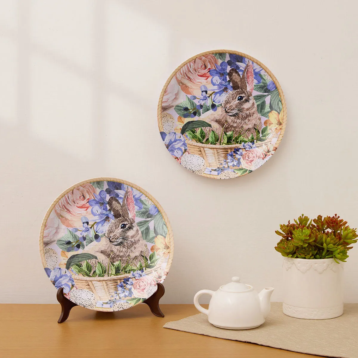 PieceRelax Puzzle Plate Easter Bunny Flowers PL1009 farfurie 3D Pasti