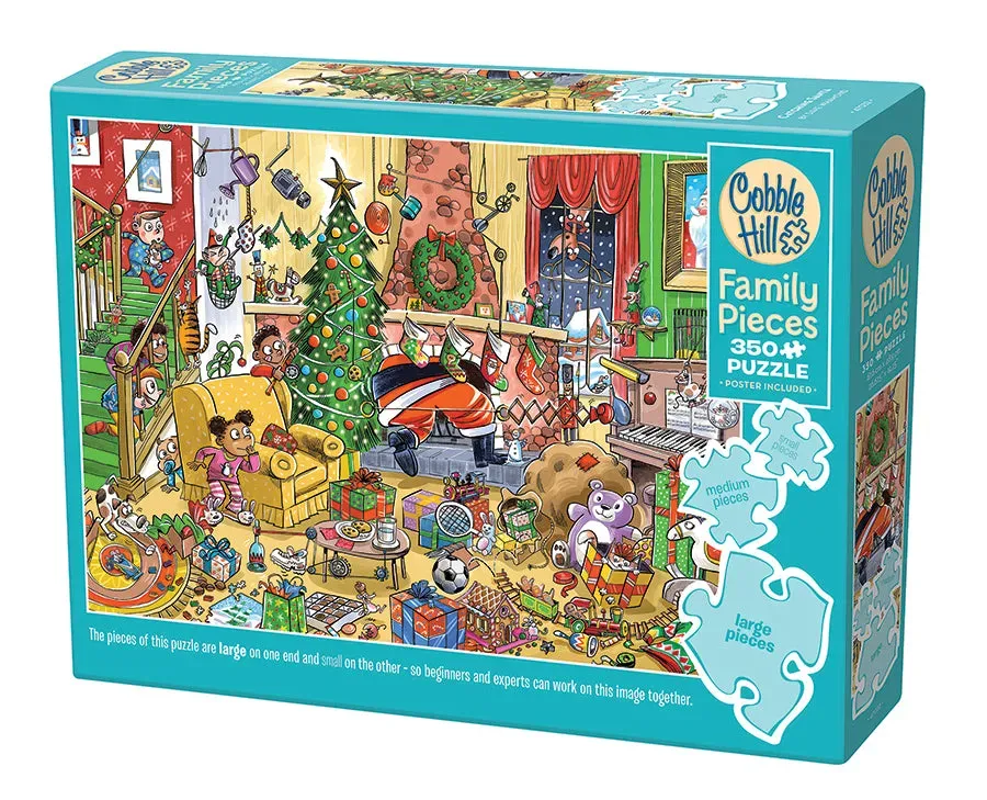 Cobble Hill Catching Santa puzzle 350 piese familie Craciun
